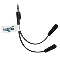 Divisor Splitter Miniplug 3,5 Estereo Macho A 2 Miniplug 3,5 Estereo Ficha Compacta