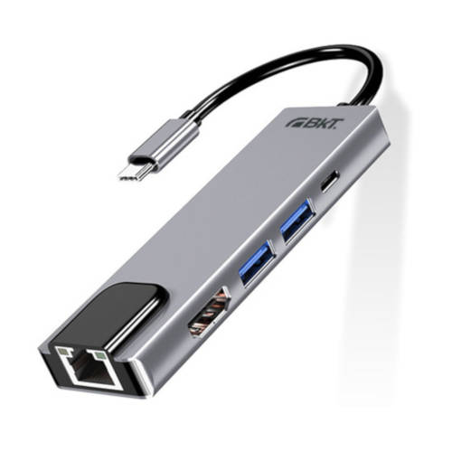 ADAPTADOR CONVERSOR USB C 3.1 a HDMI + USBx3 + RED (Idem codigo 0511004)