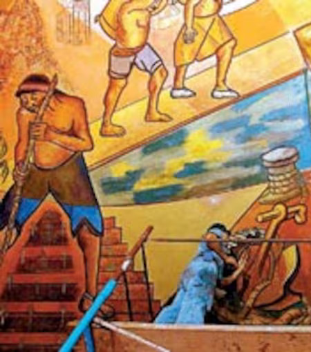 Mural en la Galerí­a San José de Flores