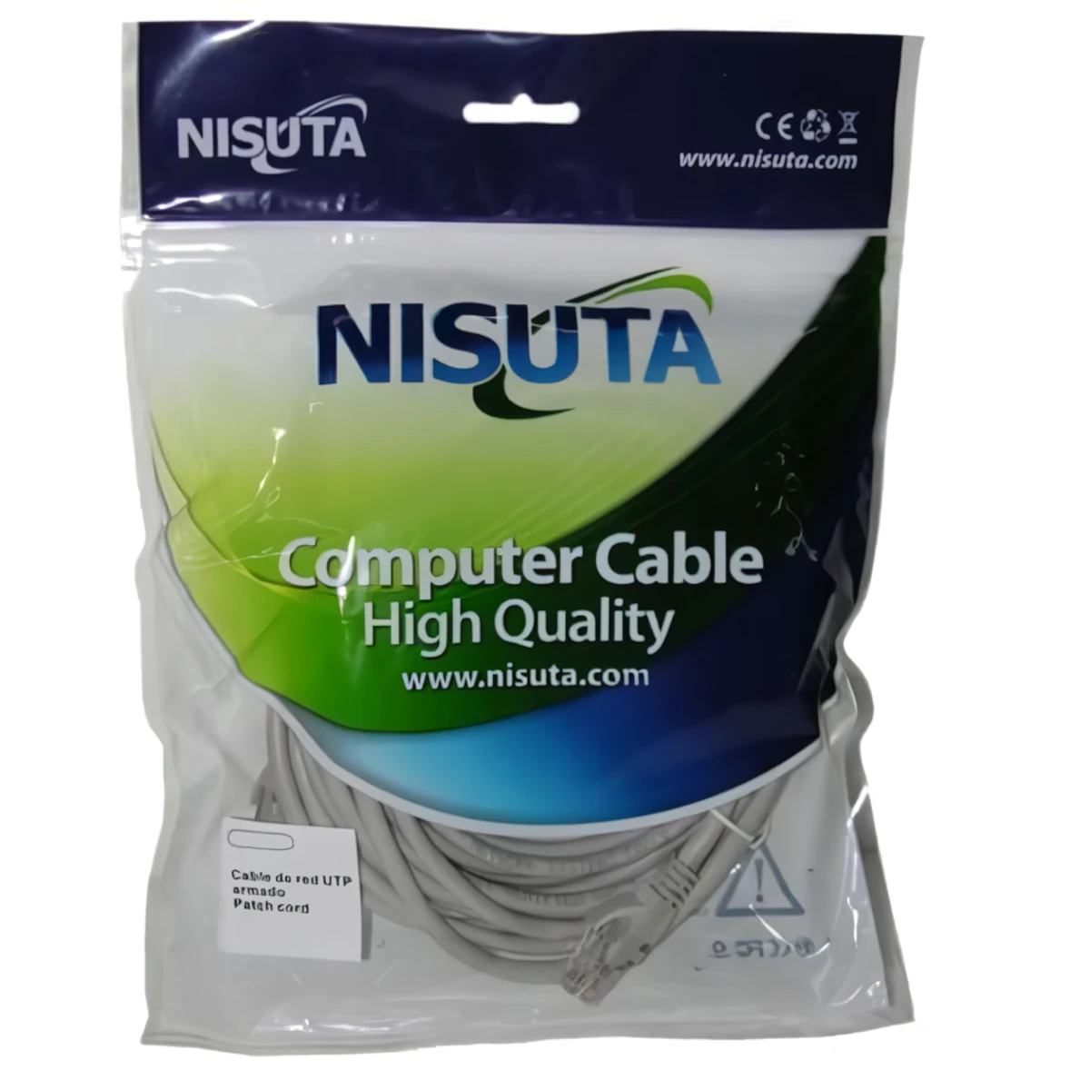 Vista lateral de Cable De Red Patchcord Rj45 7 Mts Cat 6 Nisuta