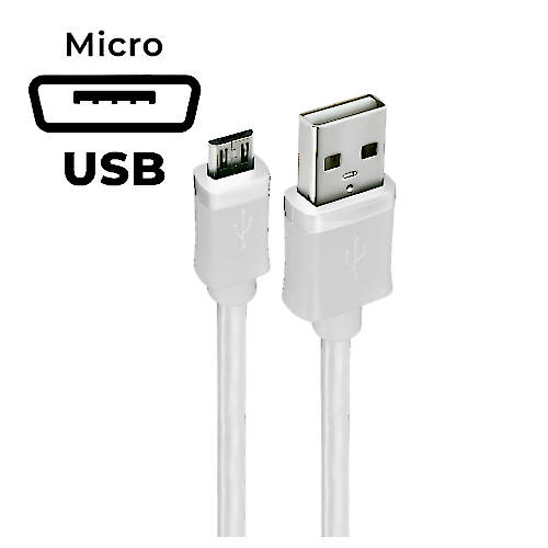 Cable Usb 2.0 A Macho / Micro-Usb Macho 1 Mts Carga Rapida Blanco KOLKE KCC-1548