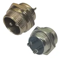 Ficha Conector Gx16 2 Pines Macho Aviacion A Chasis Ficha Conector Gx16 2 Pines Macho Aviacion A Chasis