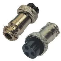 Ficha Conector Gx16 3 Pines Hembra Aviacion A Cable Ficha Conector Gx16 3 Pines Hembra Aviacion A Cable