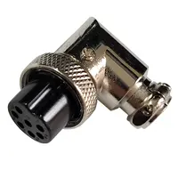Ficha Conector Gx16 7 Pines Hembra Aviacion A Cable 90 Grados Ficha Conector Gx16 7 Pines Hembra Aviacion A Cable 90 Grados