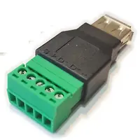Conector Ficha Usb 2.0 A Hembra A Bornera Conector Ficha Usb 2.0 A Hembra A Bornera