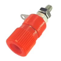 Ficha Banana Hembra Jack Tipo Binding Post Mini A Chasis Rojo