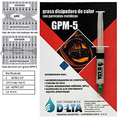 GRASA DISIPADORA JERINGA 5g METAL DELTA GPM5